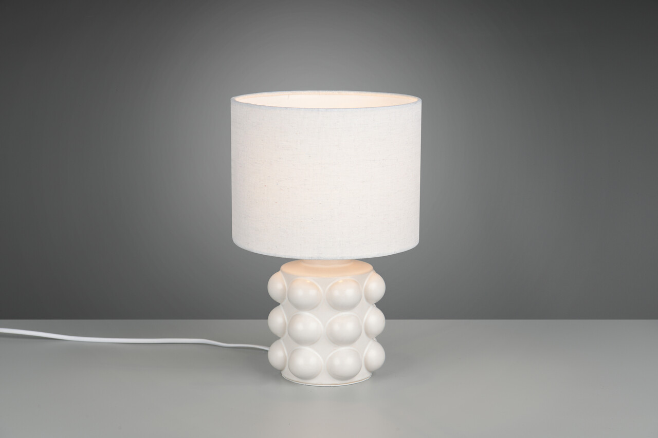 Lampa de masa Kate, RL, 20x30 cm, 40W, 1x E14, ceramica, alb - imagine 7